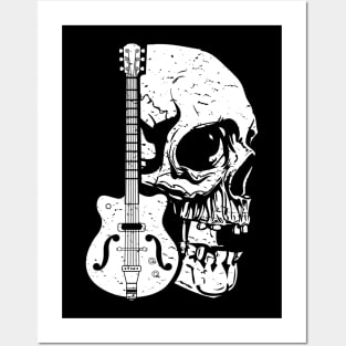 Guitar Skull Design Posters and Art